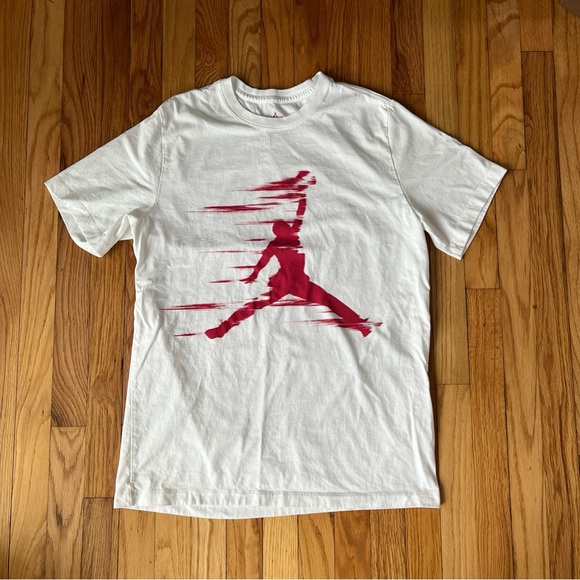 MENS JORDAN MVP JUMPMAN T SHIRT_WHITE/GYM RED/GYM RED FZ1919-101=SIZE L - Picture 1 of 9